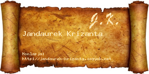 Jandaurek Krizanta névjegykártya